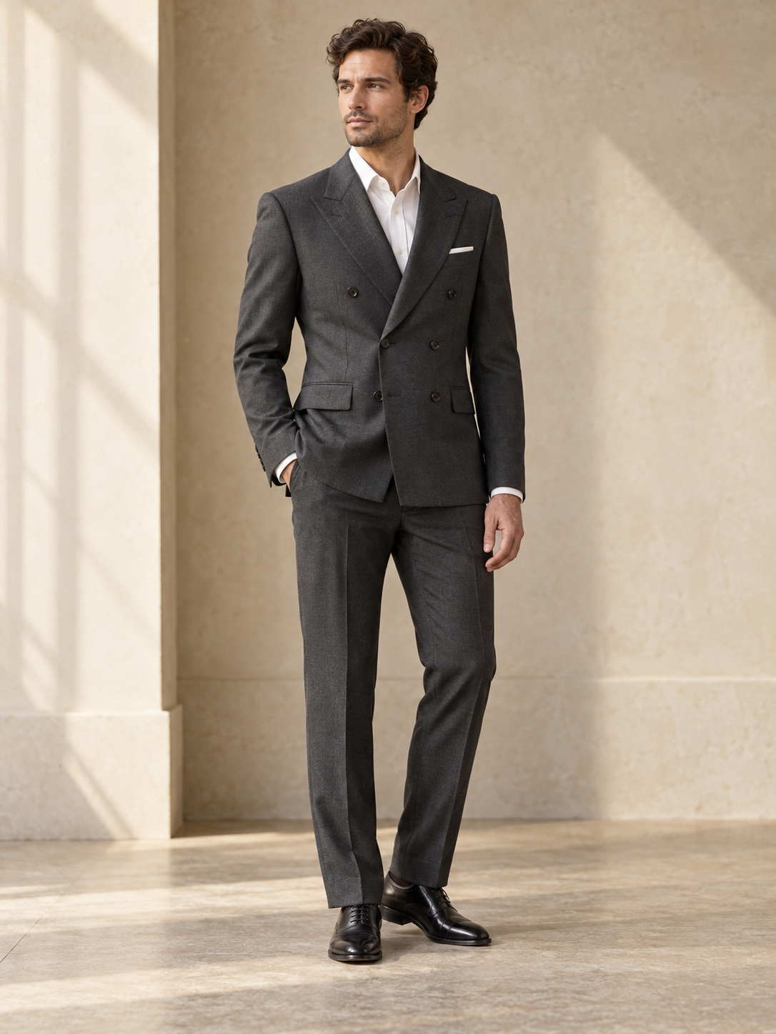 Charcoal suit design visualization