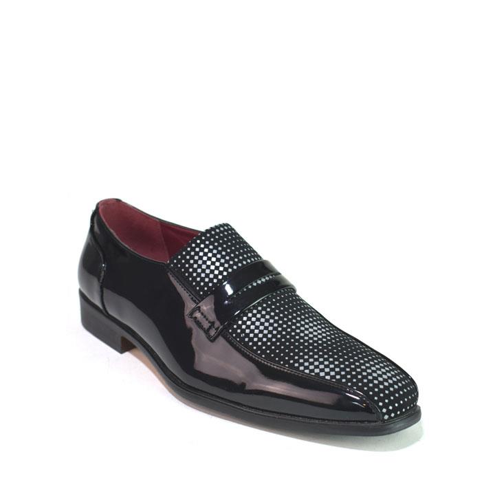 Men’s Loafers MSH-9009 in Black/White