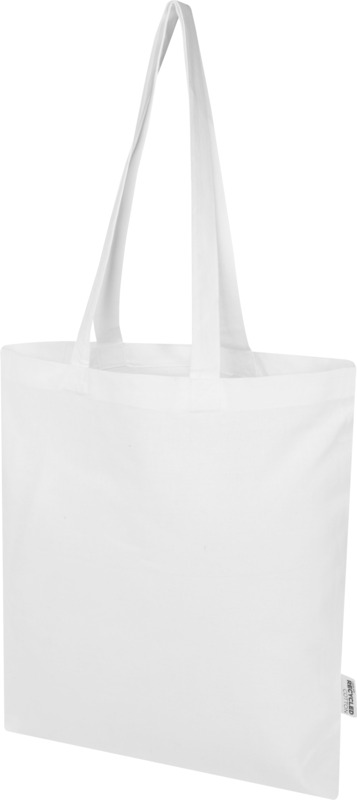 Peru Blend 180 g/m² GRS recycled cotton tote bag 7L in White