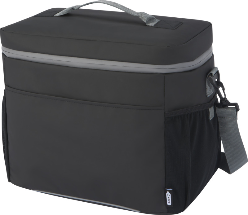 Aqua 20-can GRS recycled water resistant cooler bag 22L in Black